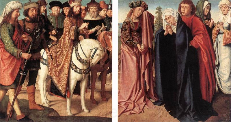 DAVID, Gerard Pilate's Dispute with the High Priest; The Holy Women and St John at Golgotha dfg Germany oil painting art